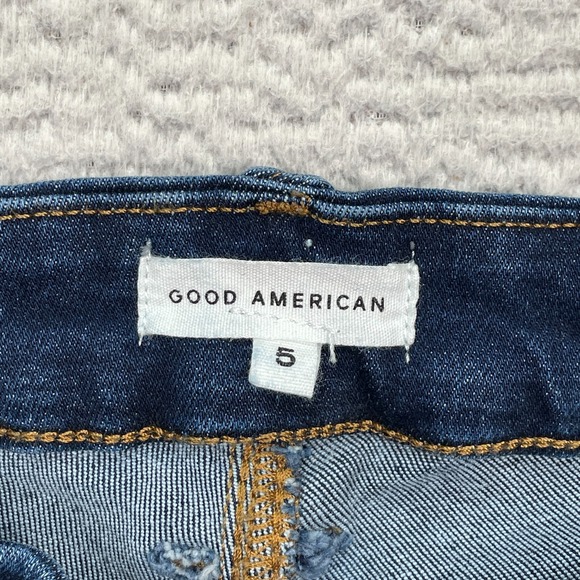 Good American Flare Jeans Women's Size 5 (Fits 34X32) Blue Denim GLF478T - Picture 3 of 9